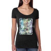 Japanese Floral Pattern Chrysanthemum Cherry Blossom Earth Tone Colors Women's Triblend Scoop T-shirt | Artistshot