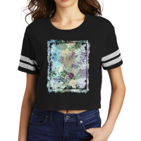 Japanese Floral Pattern Chrysanthemum Cherry Blossom Earth Tone Colors Scorecard Crop Tee | Artistshot