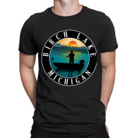 Birch Lake Fishing Michigan Sunset T-shirt | Artistshot