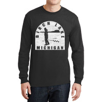 Birch Lake Ice Fishing Michigan Long Sleeve Shirts | Artistshot