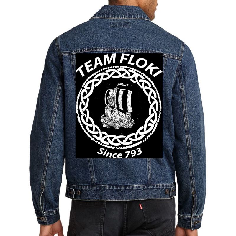 Team F Viking Shirt Viking Rune Vegvisir  Hippie Red Men Denim Jacket | Artistshot