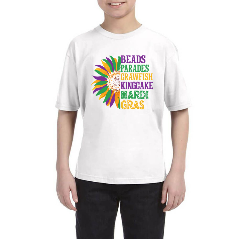 Beads Parades Crawfish Kingcake Funny New Orleans Mardi Gras Youth Tee | Artistshot