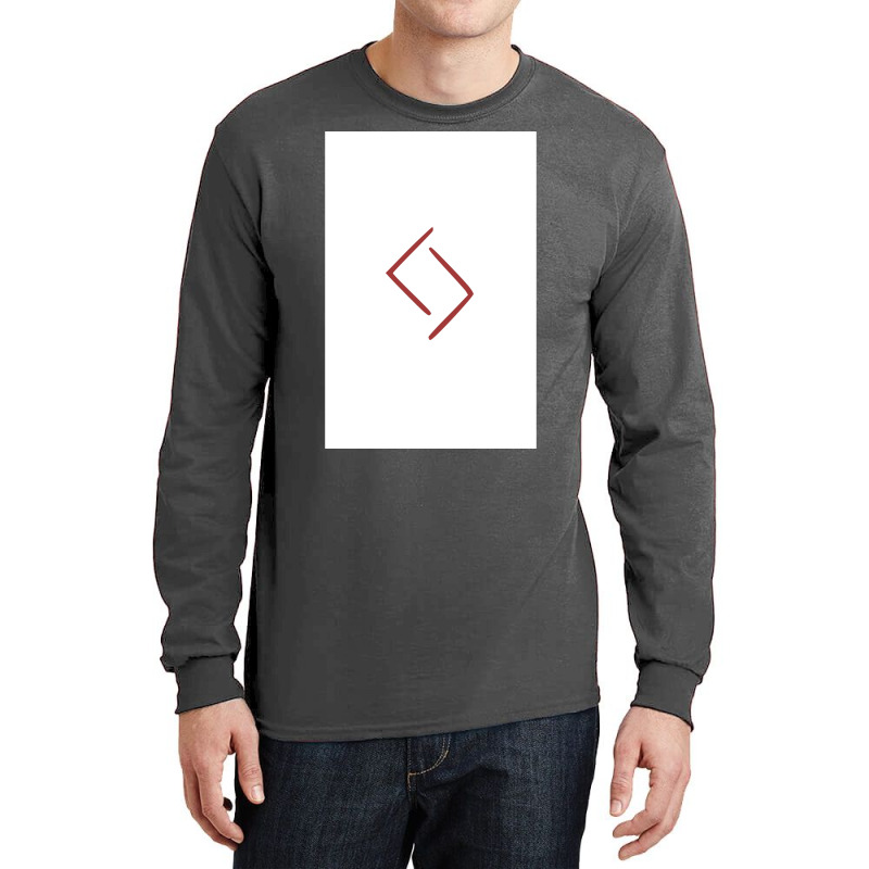 Viking Norse Rune Jera Simple Red Amp White  80s Hippie Long Sleeve Shirts | Artistshot