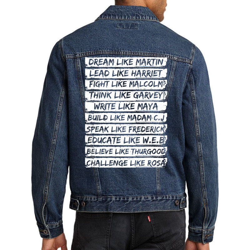 Black History Shirt Dream Like Martin Lead Like Harriet Pullover Hoodi Men Denim Jacket by TeaMenShop | Artistshot