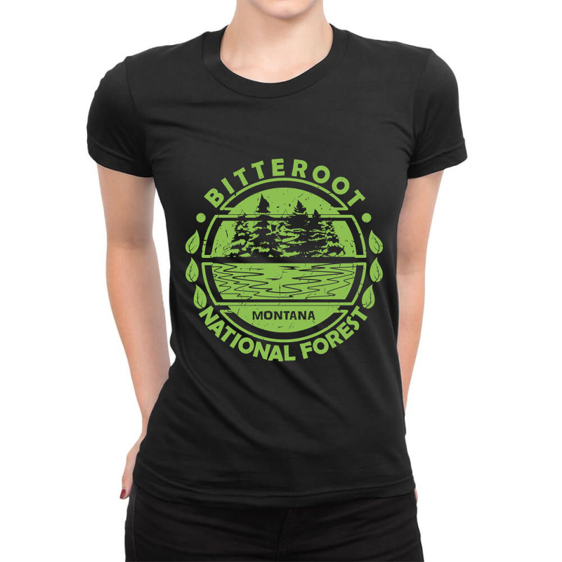 Bitterroot National Forest, Montana State, Nature Landscape Ladies Fitted T-Shirt by kayakbetween30 | Artistshot