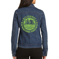 Bitterroot National Forest, Montana State, Nature Landscape Ladies Denim Jacket | Artistshot