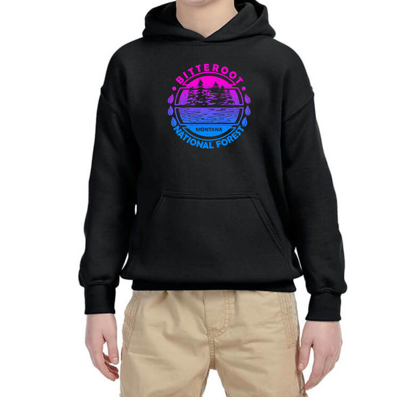 Bitterroot National Forest, Montana State, Nature Landscape-8rvqh Youth Hoodie by kayakbetween30 | Artistshot