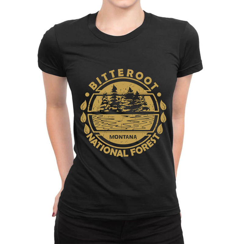 Bitterroot National Forest, Montana State, Nature Landscape-m58ka Ladies Fitted T-Shirt by kayakbetween30 | Artistshot