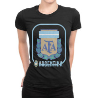 Argentina Vintage Faded Style Soccer Design Ladies Fitted T-shirt | Artistshot