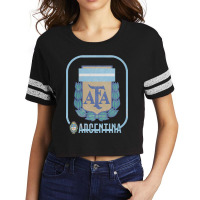 Argentina Vintage Faded Style Soccer Design Scorecard Crop Tee | Artistshot