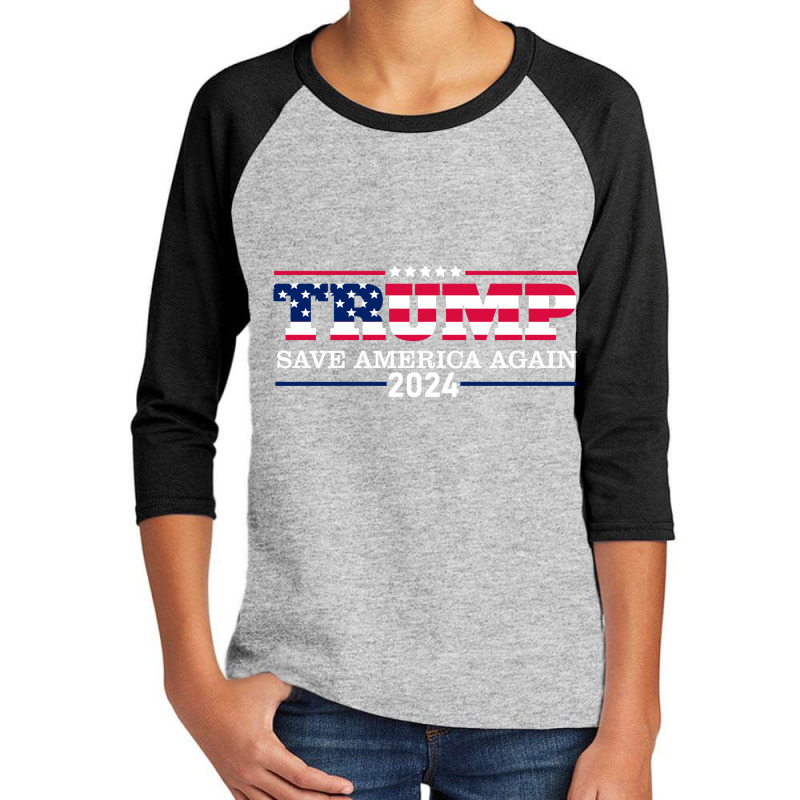 Trump 2024 Save America Again Youth 3/4 Sleeve | Artistshot