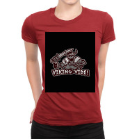 Viking Skeleton Pagan Vibe  80s Ladies Fitted T-shirt | Artistshot