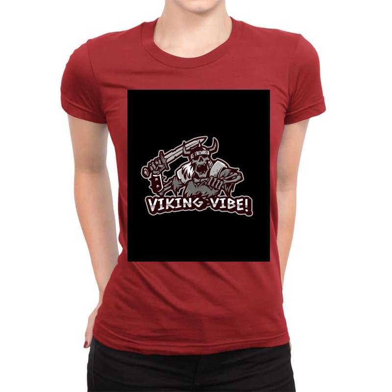 Viking Skeleton Pagan Vibe  80s Ladies Fitted T-Shirt by greigokovachi | Artistshot