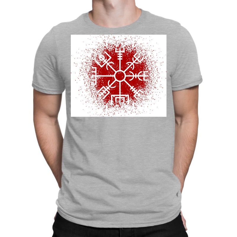 Vegvisir Red Spray  Yellow Blue T-shirt | Artistshot