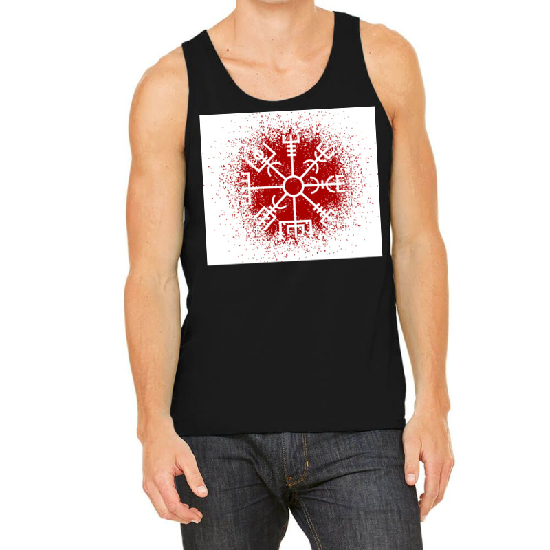 Vegvisir Red Spray  Yellow Blue Tank Top | Artistshot