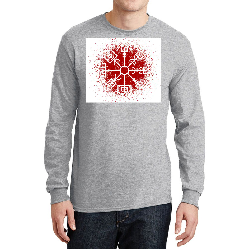 Vegvisir Red Spray  Yellow Blue Long Sleeve Shirts | Artistshot