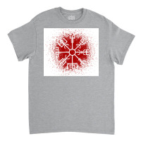 Vegvisir Red Spray  Yellow Blue Classic T-shirt | Artistshot