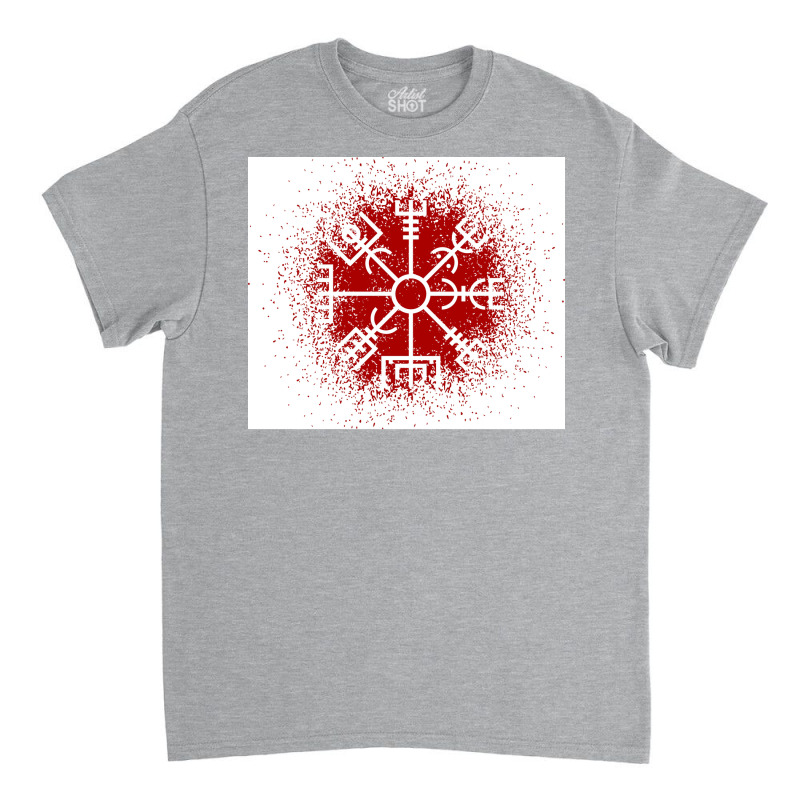 Vegvisir Red Spray  Yellow Blue Classic T-shirt | Artistshot