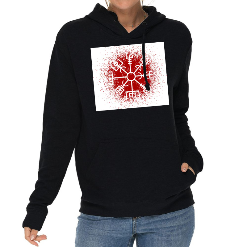 Vegvisir Red Spray  Yellow Blue Lightweight Hoodie | Artistshot