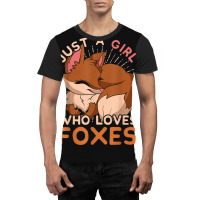 Just A Girl Who Loves Foxes Cute Wild Animal Women Gift Fox Graphic T-shirt | Artistshot