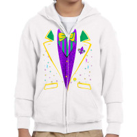 Mardi Gras Tuxedo Costume Carnival Parade Design T Shirt Youth Zipper Hoodie | Artistshot