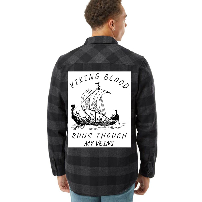 Viking Blood Runs Through My Veins Boat Norway Denmark Scandinavia  Bo Flannel Shirt | Artistshot