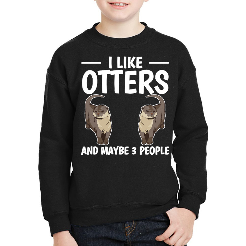 Otter T  Shirt Sea Otter I Like Otters And Maybe 3 People T  Shirt Youth Sweatshirt by slueilwitz869 | Artistshot