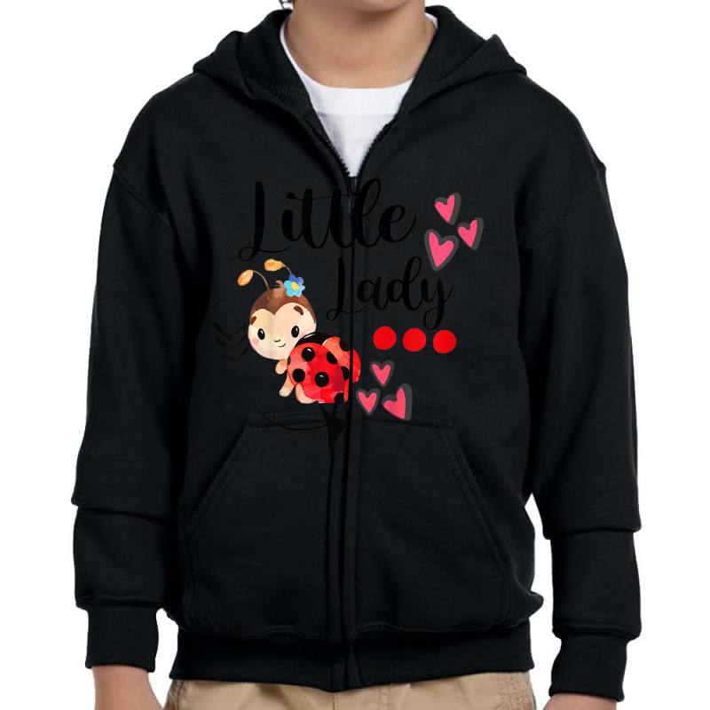 Hot Trend Kids Lady Ladybug Lover Valentine's Day Present For Girl Dau Youth Zipper Hoodie by Trudeau Palmer | Artistshot