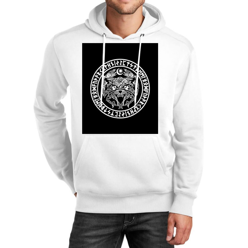 Viking Fenriswolf Fenrir Emblem Norse Mythology  Yellow Unisex Hoodie | Artistshot