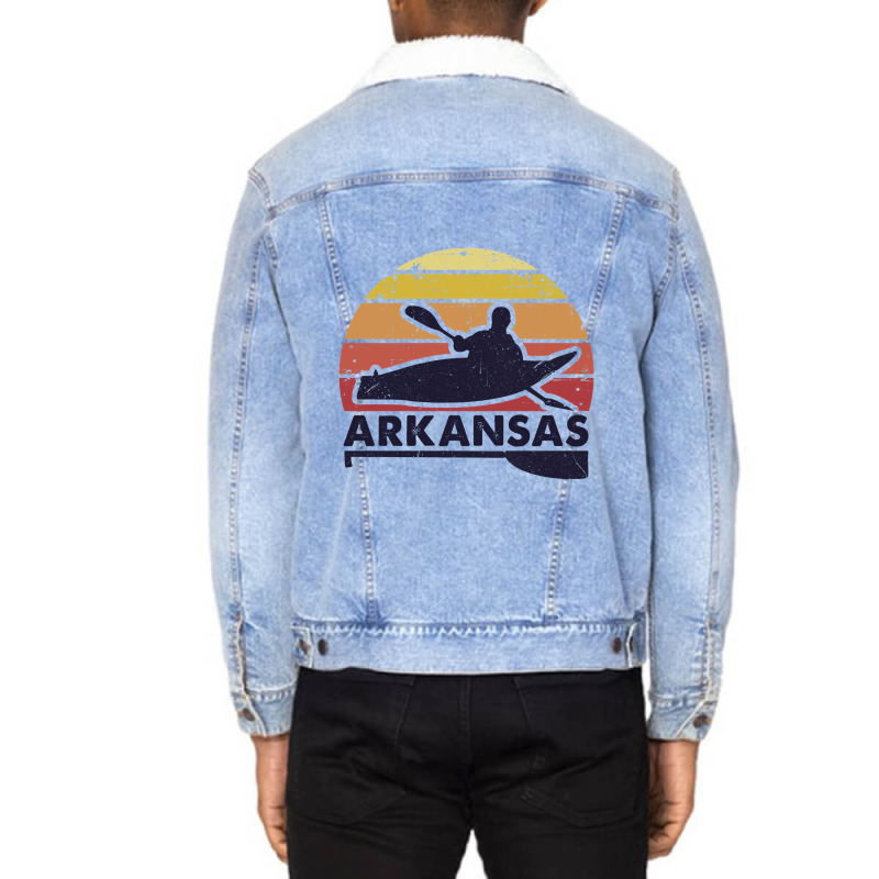 Arkansas Kayaking Gift Unisex Sherpa-Lined Denim Jacket by fumbledeafness270 | Artistshot