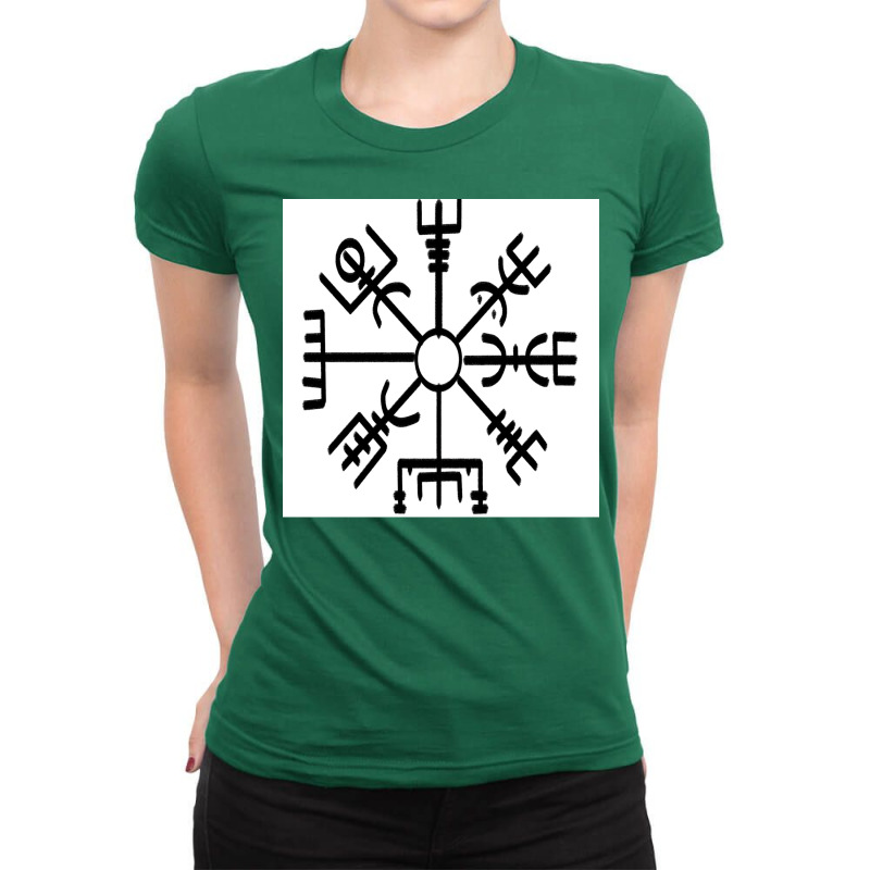 Viking Vegvisir  Hipster 70s Ladies Fitted T-Shirt by gravalahrenl | Artistshot