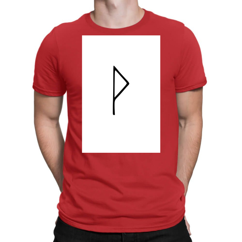 Viking Norse Rune Wunjo Simple Black Amp White  Red Cool T-shirt | Artistshot