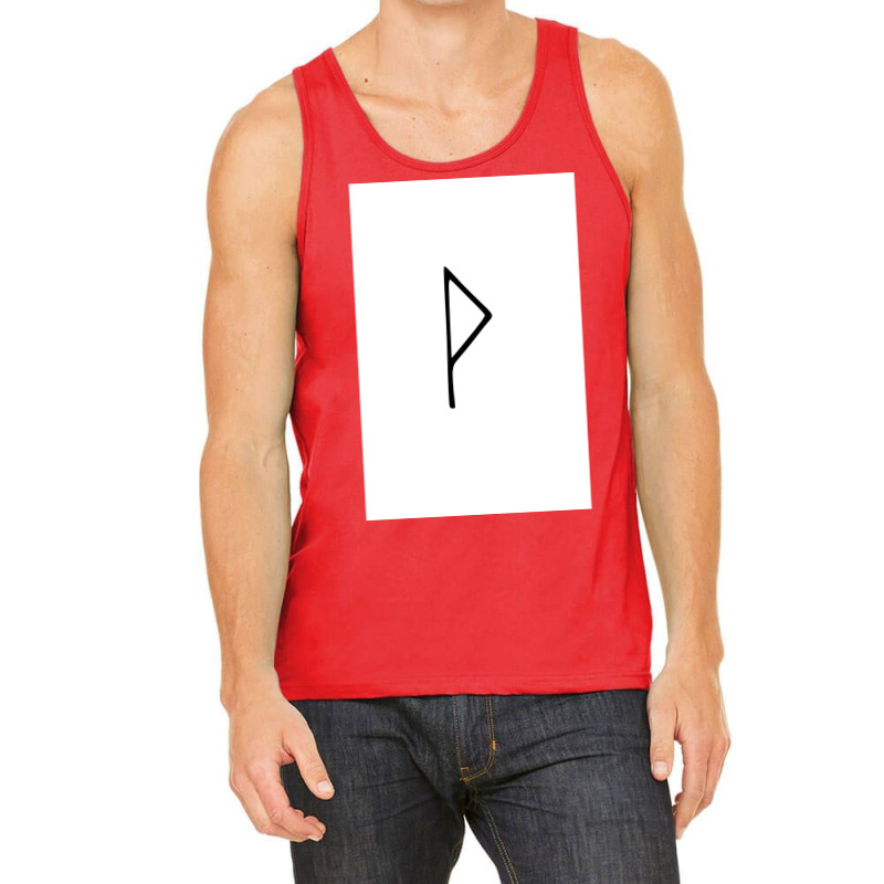 Viking Norse Rune Wunjo Simple Black Amp White  Red Cool Tank Top | Artistshot