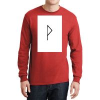 Viking Norse Rune Wunjo Simple Black Amp White  Red Cool Long Sleeve Shirts | Artistshot