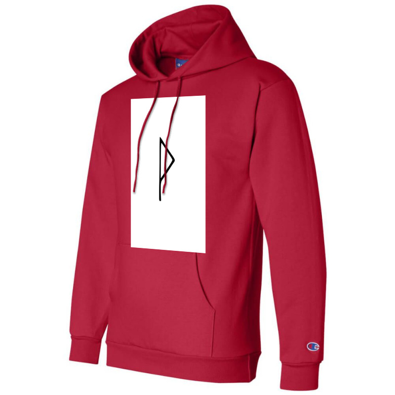 Viking Norse Rune Wunjo Simple Black Amp White  Red Cool Champion Hoodie | Artistshot