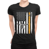 American Skydiver Usa Flag Ladies Fitted T-shirt | Artistshot