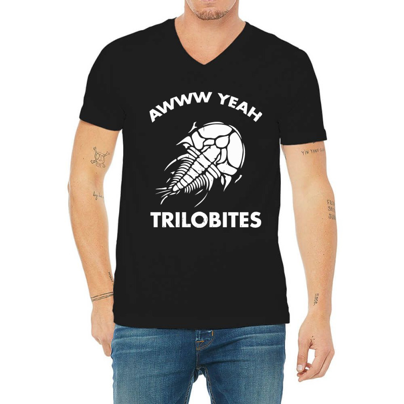 Aww Yeah Trilobites Science V-neck Tee | Artistshot