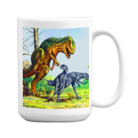 Allosaurus Vs Dryosaurus Poster Music 15 Oz Coffee Mug | Artistshot