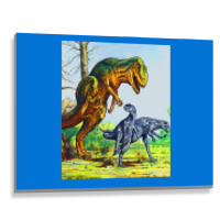 Allosaurus Vs Dryosaurus Poster Music Metal Print Horizontal | Artistshot