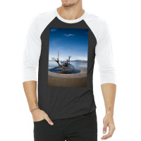 Viking Ship Sculpture Reykjavik Iceland  Aesthetic Hipster 3/4 Sleeve Shirt | Artistshot