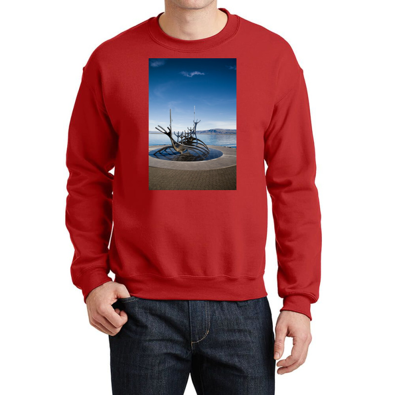 Viking Ship Sculpture Reykjavik Iceland  Aesthetic Hipster Crewneck Sweatshirt | Artistshot