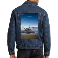 Viking Ship Sculpture Reykjavik Iceland  Aesthetic Hipster Men Denim Jacket | Artistshot