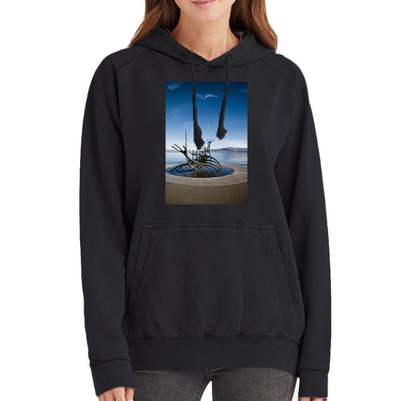 Viking Ship Sculpture Reykjavik Iceland  Aesthetic Hipster Vintage Hoodie | Artistshot