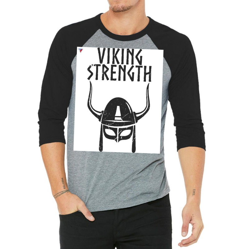 Viking Strength Workout Training Black Gym Menx27s Tshirt By Cyrca Ori 3/4 Sleeve Shirt | Artistshot