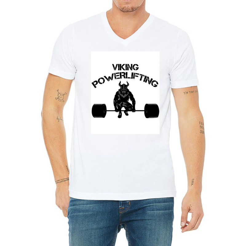 Viking Training Powerlifting Bodybuilding Fitness  80s Nostalgia V-neck Tee | Artistshot