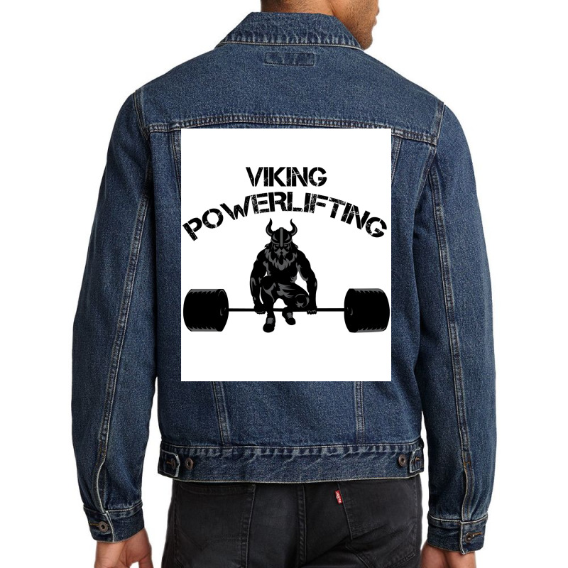 Viking Training Powerlifting Bodybuilding Fitness  80s Nostalgia Men Denim Jacket | Artistshot