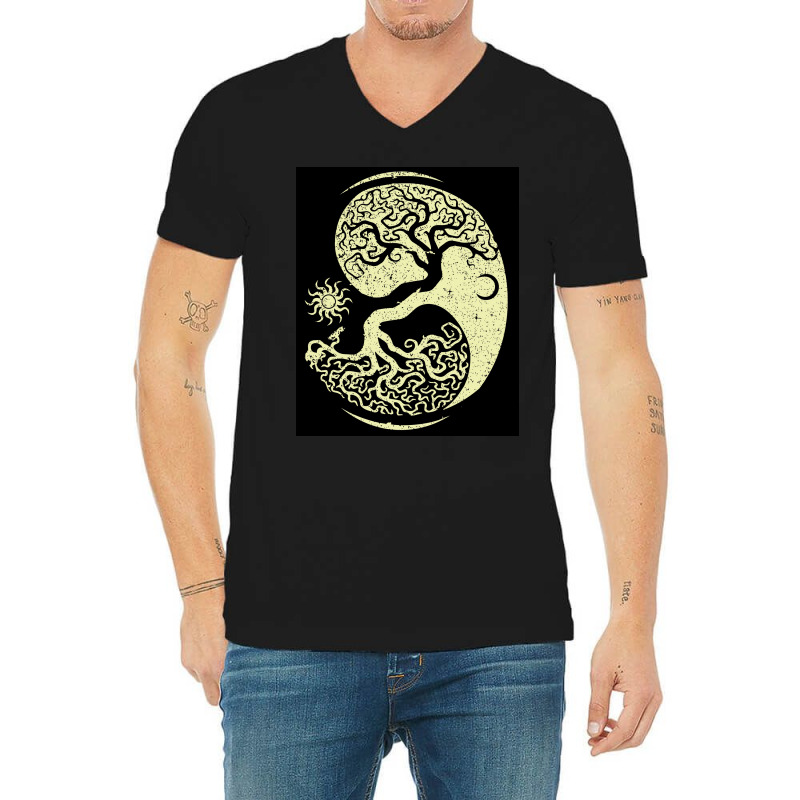 Viking Tree  Blue Travel V-neck Tee | Artistshot