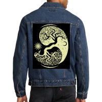 Viking Tree  Blue Travel Men Denim Jacket | Artistshot