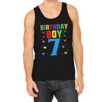 Cute 7th Birthday Gift 7 Years Old Block Building Boys Kids Tank Top | Artistshot