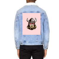 Viking Valentines Love Eyes  Humor Unisex Sherpa-lined Denim Jacket | Artistshot